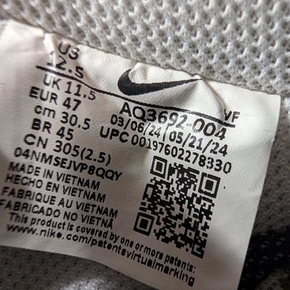 Nike Air Force 1 07’ Peaceminusone Paranoise 3.0 Black Multi 12.5 AQ3692-004 main image 8